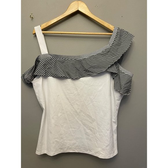 International Concepts Size 3X Womens Black & White Striped Shirt #S-4-32 - Picture 4 of 4